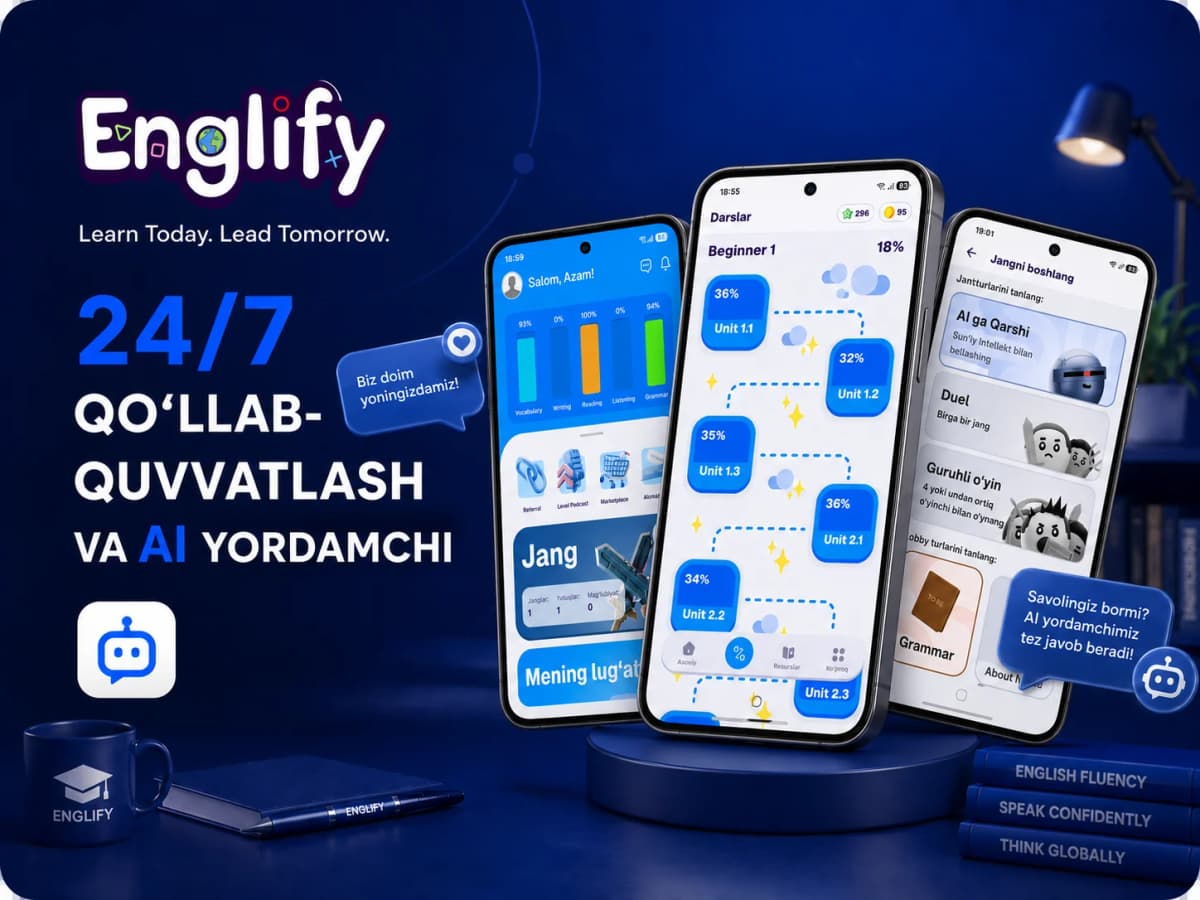 24/7 qo'llab-quvvatlash va AI yordamchi