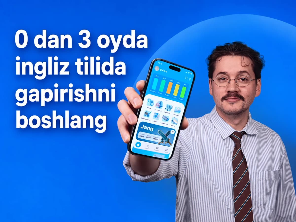 0 dan 3 oyda ingliz tilida gapirishni boshlang